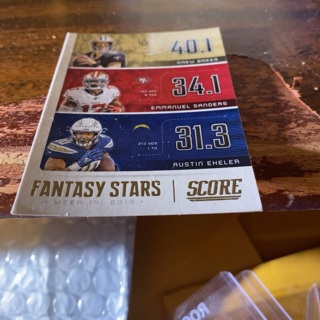 2020 panini score fantasy stars football card 