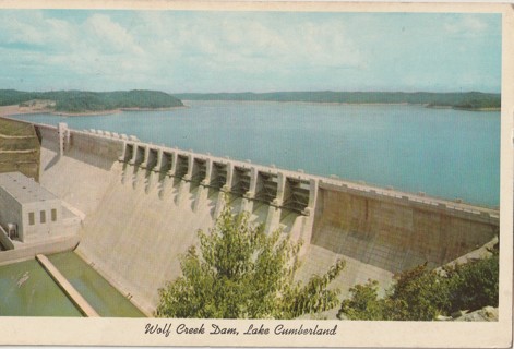 Vintage Unused Postcard: i: Wolf Creek Dam, Lake Cumberland, KY