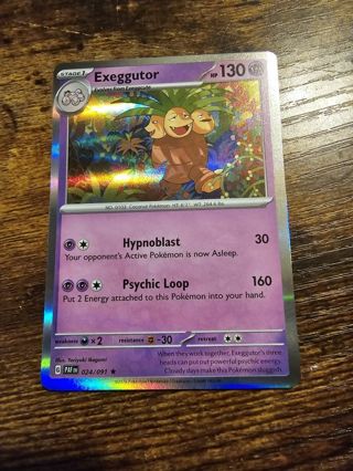 Pokemon Exeggutor 024/091 holo rare card