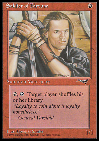 1996 Magic the Gathering Soldier of Fortune Trading Card