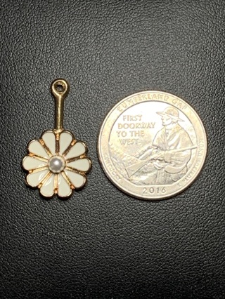 GOLD PLATED ENAMEL CHARM~#3~1 CHARM ONLY~FREE SHIPPING!