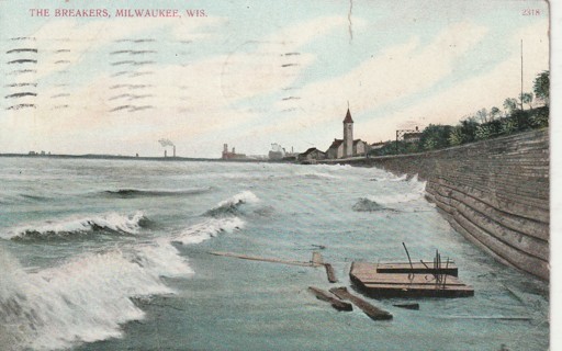 Vintage Used Postcard: 1912 The Breakers, Milwaukee, WI