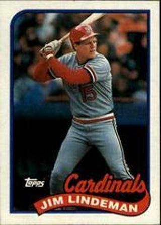 Jim Lindeman 1989 Topps St. Louis Cardinals