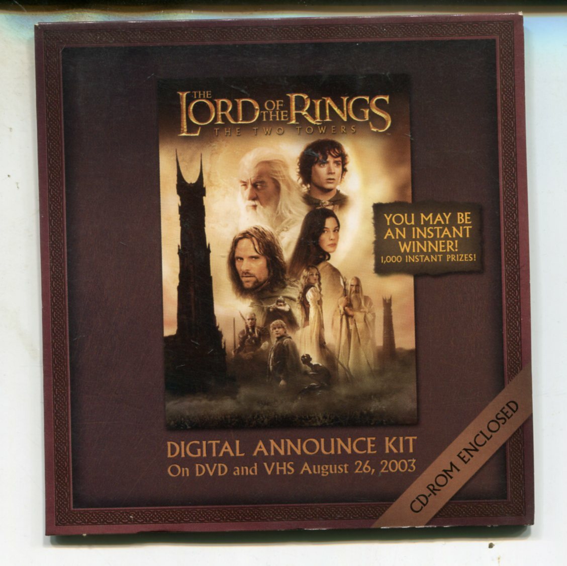 FREE: Lord of the Rings-Two Towers Promo CD-Rom