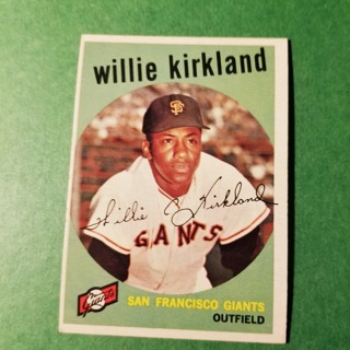 1959 - TOPPS BASEBALL CARD NO. 484 - WILLIE KIRKLAND - GIANTS