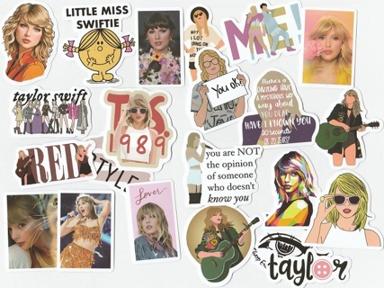  TAYLOR SWIFT Sticker lot of 10 SMALL RANDOM STICKERS 