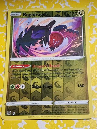 Pokemon Regidrago reverse holo rare card 118/189