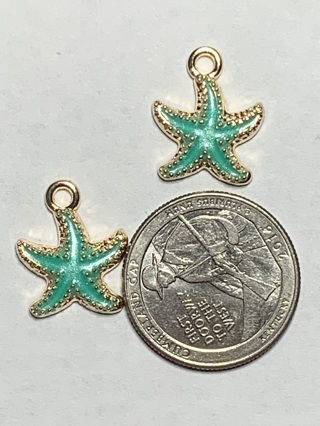 GREEN CHARMS~#28~SET OF 2 CHARMS~FREE SHIPPING!