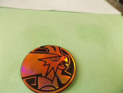 Mega Blaziken Coin  Metal Art Chip Orange with bird like character