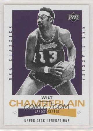 WILT CHAMBERLAIN NBA LEGENDARY HOFER 2002 03 UPPER DECK GENERATIONS TRADING CARD