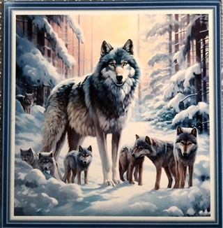 Family of Wolves - 3 x 4” MAGNET - GIN ONLY