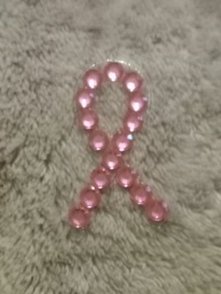 Cancer ribbon gemstone stick on sticker