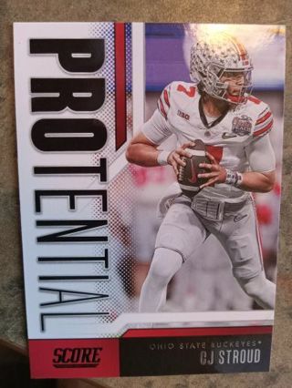 2023 SCORE ROOKIE PROTENTIAL CJ STROUD OHIO STATE FOOTBALL CARD# 2