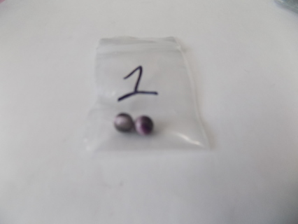 2 dark purple cats' eye beads # 1 for crafts