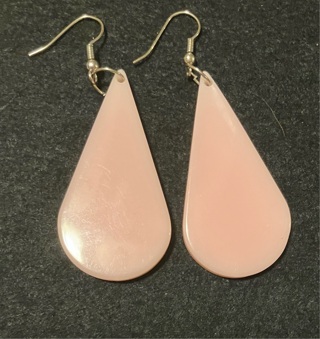 Pink Plastic Earrings 