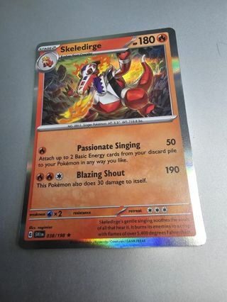 Pokemon Skeledirge 038/198 holo rare card