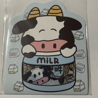 ⭐️ too Cute Cow Milk kawaii sticker flakes sack NEW ⭐️
