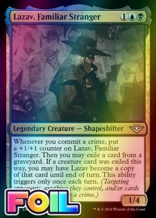 x1 Lazav, Familiar Stranger OTJ MTG 216 FOIL UNCOMMON M/NM 