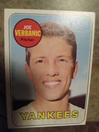 1969 TOPPS JOE VERBANIC NEW YORK YANKEES BASEBALL CARD# 541