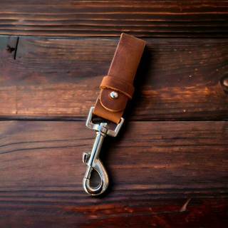 Handmade Leather Keychain Belt Fob