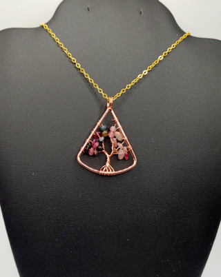 Lovely New Tourmaline Tree of Life Necklace