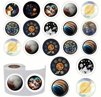 ➡️NEW⭕(10) 1" PLANET STICKERS!!⭕(SET 3 of 3) OUTER SPACE