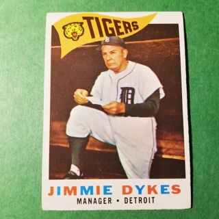 1960 - TOPPS BASEBALL CARD NO. 214 - JIMMIE DYKES MGR. - TIGERS - EXMT-NRMT+