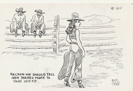 Vintage Unused Postcard: Comic: More to that Outfit