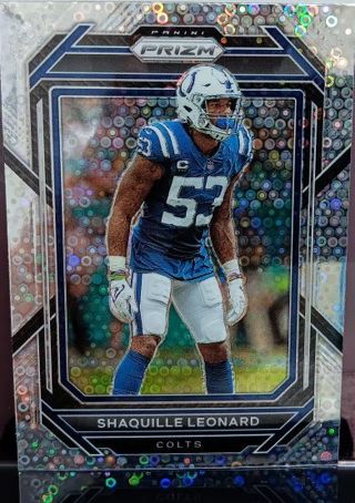 2022 PANINI PRIZM SHAQUILLE LEONARD NO HUDDLE DISCO # 125 INDIANAPOLIS COLTS