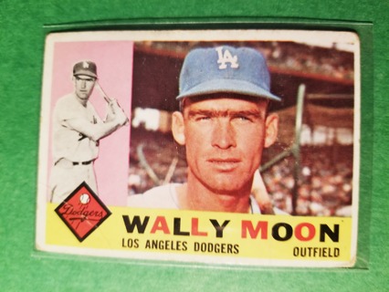 1960 - TOPPS EXMT - NRMT BASEBALL - CARD NO. 5 - WALLY MOON - DODGERS