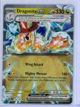 NM Ultra Rare Dragonite Ex Scarlet and Violet Pokemon card