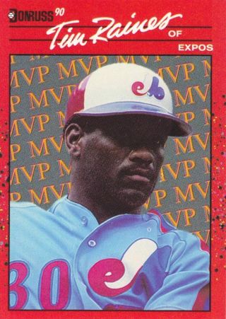 Tim Raines 1990 Donruss MVP Montreal Expos