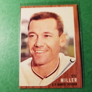 1962 - TOPPS BASEBALL CARD NO. 155 - STU MILLER - GIANTS