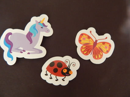 Fun small  Assortment of 3 Stickers