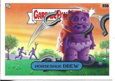 Brand New 2024 Topps Garbage Pail Kids Horseshoe Drew Sticker From the Kids At Play Set