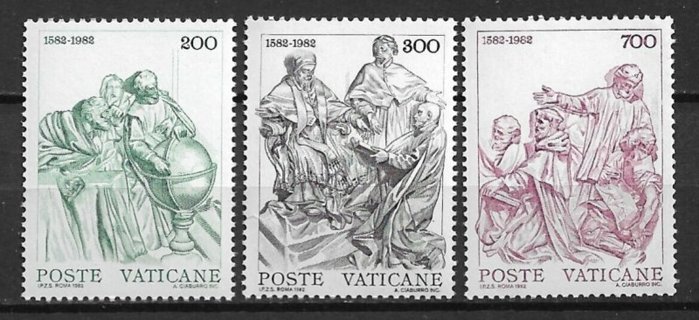 1982 Vatican Sc715-7 400th Anniversary of Gregorian Calendar MNH