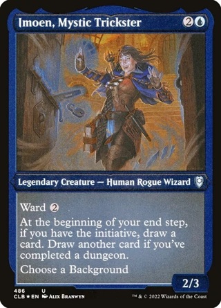 Imoen, Mystic Trickster Foil (486) Etched Battle for Baldur's Gate CLB MTG Magic