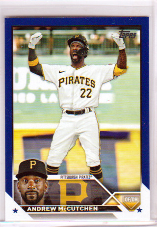 Andrew McCutchen, 2023 Topps Blue Border Insert Card #490, Pittsburgh Pirates, (L6)