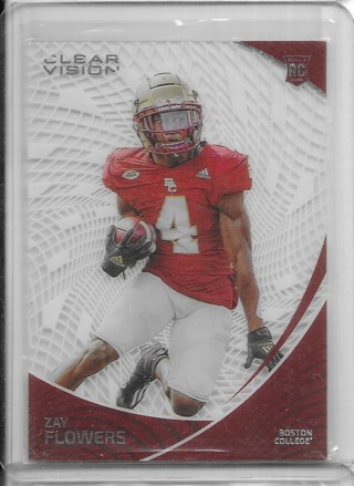 Zay Flowers 2023 Chronicles Draft Clear Vision #8 Rookie Card