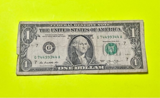 One Dollar Fancy Serial Number!