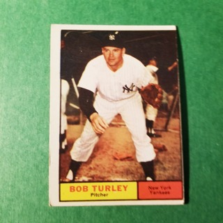 1961 - TOPPS EXMT - NRMT BASEBALL - CARD NO. 40 - BOB TURLEY - YANKEES