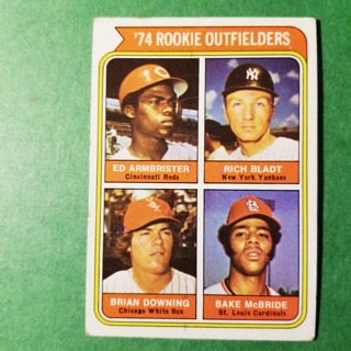 1974 - TOPPS BASEBALL CARD NO. 601 - 1974 ROOKIE OUTFIELDERS - NRMT+