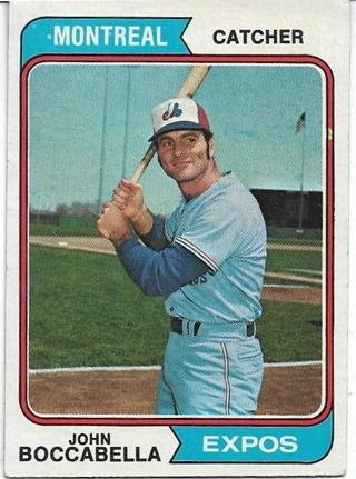 1974 TOPPS JOHN BOCCABELLA CARD