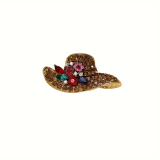 Vintage Golden Hat Brooch