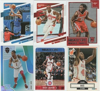 Fantastic Set of 6 Basketball Cards w/RC, New 21-22 & Vintage RC!