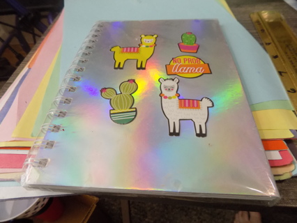 NIP No Prob LLama Spiral notebook 8 x 5 irredescent cover