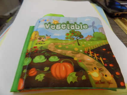 Vegetable crinkle noise book for toddler for crib, stroller