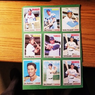 9 - LOT -1970 TOPPS EX/EXMT - BASEBALL CARDS