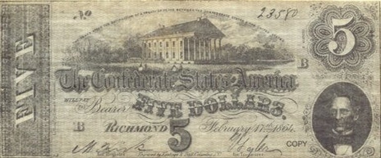 $5 Confederate Dollar