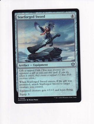 MAGIC THE GATHERING MTG BLOOMBURROW FOIL STARFORGED SWORD